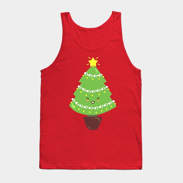 Christmas Three Kawaii Tank Top by AnishaCreations